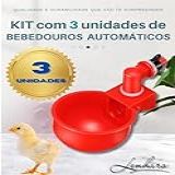 Kit Com 3 Bebedouros Para Galinha Automático Copinho Copo Bebedor Para Aves  Frangos  Codornas Com Reposição De Água Automático   LMS DW BG 1010 3
