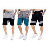 Kit Com 3 Bermuda Masculina Short