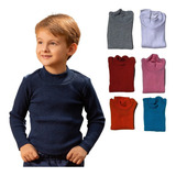 Kit Com 3 Blusa De Lã Infantil Criança Básica Frio Inverno