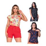 Kit Com 3 Blusinha