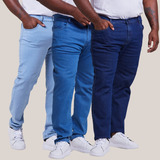 Kit Com 3 Calça Jeans Masculina Tamanho Grande Plus Size