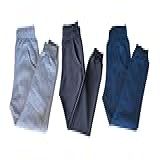 Kit Com 3 Calças Infantil Moletom Flanelado Masculino Feminino Quentinho Com 2 Bolsos -BR- Idade- 3 Anos- 4 Anos- MESCLA-AZUL-PRETO-