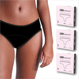 Kit Com 3 Calcinha Absorvente Reutilizável Fluxo Menstrual