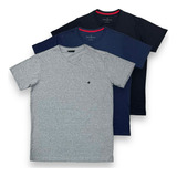 Kit Com 3 Camisetas Basica Brooksfield Masculina Original