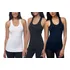 Kit Com 3 Camisetas Feminina Regata Decote U Modelo Nadador