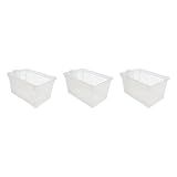 Kit Com 3 Cestos Telado Com Alça Arthi - 3-7 Lts - Transparente - Design Moderno E Sofisticado - Otimização De Espaço - Ambiente Organizado - Prático Leve - Resistente Durável - 3 Peças - Armário