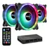 Kit Com 3 Coolers Aerocool Duo 12 Pro Argb   Hub   Controle