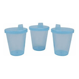 Kit Com 3 Copos De Treinamento Azul Ou Rosa Clingo