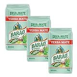 Kit Com 3 Erva Mate Tipo Uruguaia Export Compuesta Chimarrão Barão Original 3kg