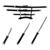 Kit Com 3 Espada Katana Samurai Ninja Decorativa Cores