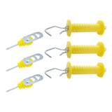 Kit Com 3 Isolador De Porteira P Cerca Elétrica Rural Compl