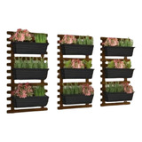 Kit Com 3 Jardins Verticais Horta Suspensa Aproveite