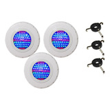Kit Com 3 Leds Para Piscina 65led s Abs Adaptador Garra