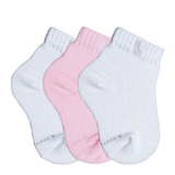 Kit Com 3 Meias Infantil Bebê Cano Curto Lupo Baby