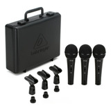 Kit Com 3 Microfones Behringer Xm1800s Dinâmicos Cardioides