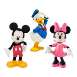 Kit Com 3 Mordedor Bebê Macio Disney Mickey Minnie E Donald