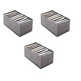 Kit Com 3 Organizadores De Roupas Premium Divisórias Colméia Gaveteiros E Armários- Dobrável- Lavável- Poliéster - Ideal Para Guarda-Roupas- Closet- Gavetas -32X12X12-