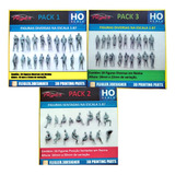 Kit Com 3 Packs Figuras Humanas Na Escala 1 87 Ho