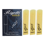 Kit Com 3 Palheta Para Sax Alto Rigotti Gold