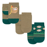 Kit Com 3 Pares De Meias Cano Curto Meninos Baby Lupo