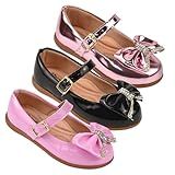 KIT Com 3 Pares Sapatilha Infantil Menina Feminina Do 20 Ao 34 Direto Da Fabrica SPT520 Rosê Espelhado E Preto E Rosa Bale BR Criança De 4 A 8 Anos Numérico 23