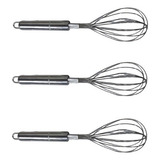 Kit Com 3 Peças Fue Bate Clara Aço Inox Utensílio Cozinha