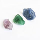 KIT COM 3 PEDRAS BRUTAS VARIADAS AMETISTA QUARTZO AZUL E QUARTZO VERDE CONJUNTO DE CRISTAIS 100 NATURAIS DE ALTA QUALIDADE 105G