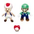 Kit Com 3 Pelúcias Toad Luigi Cogumelo Turma Mario Bros 