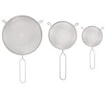 Kit Com 3 Peneiras Em Aço Inox 21cm 14cm 10cm Suporte Prático Ideal Para Escorrer Macarrão Frituras E Mais Resistente Ao Calor E Fácil De Usar