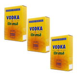Kit Com 3 Perfumes Vodka Brasil Amarelo Masculino 100ml Atacado