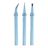 Kit Com 3 Ponteira Ponta Fina Para Ferro De Solda
