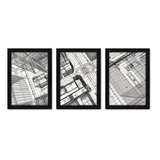 Kit Com 3 Quadros Projeto Arquitetura Urbano 099kq02p