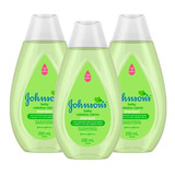Kit Com 3 Shampoos Johnsons Baby Cabelos Claros 200ml