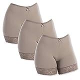 Kit Com 3 Short Anágua Calça Perna G Bege