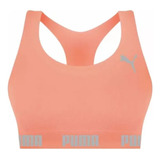 Kit Com 3 Top Costa Nadador Sem Costura Puma Em Microfibra 