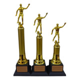 Kit Com 3 Troféus De Futsal 46 Cm 40 Cm 34 Cm 