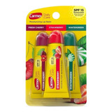 Kit Com 3 Unidades Carmex Lip Balm Sabores Hidratante Labial