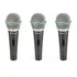 Kit Com 3 Unidades De Microfone Dinâmico Samson Q6