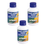 Kit Com 3 Unidades Verniz Acrílico Fosco Acrilex 100 Ml
