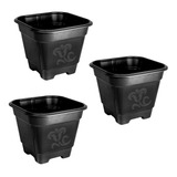 Kit Com 3 Vasos De Planta Grande Plastico Arqplast