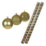 Kit Com 30 Unid Bola De Natal Mista Fosca lisa glitter 4cm