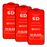 Kit Com 3x Películas De Vidro 3d 5d Para iPhone 12 Mini