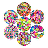 Kit Com 4 500 Fimo Fatiado Sortido P Laços Unhas Slime 93g