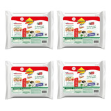 Kit Com 4 Adoçante Lowçucar Plus Com Stevia Em Pó Refil 1kg