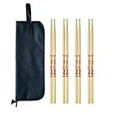 Kit Com 4 Baquetas Liverpool Nirvana 5A E Bag Simples Preto