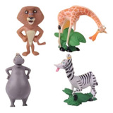 Kit Com 4 Bonecos Madagascar miniaturas Produto No Brasil
