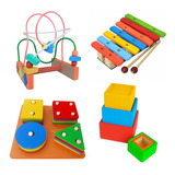Kit Com 4 Brinquedos Educativos De