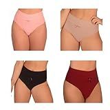 Kit Com 4 Calcinhas De Algodão Cós Alto Duplo Pós Parto Cintura Alta Calçola Senhora Confortável Gestante Feminino Lingerie Adulto Cesárea BR Alfa M Regular Rosê L Bege L Preto L Vinho 