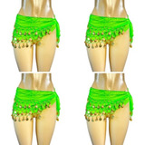 Kit Com 4 Cinto De Moedas Dança Do Ventre cigana Kit71