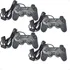Kit Com 4 Controle Com Fio Compatível Playstation 2 Psone